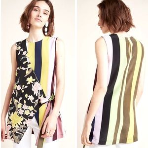 DIANE VON FURSTENBERG - Sedona Sleeveless Tie-Front Silk Top Size XL